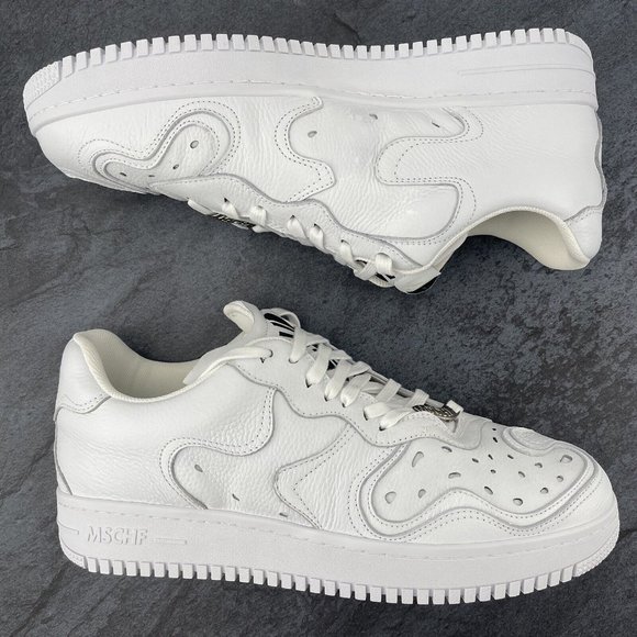 MSCHF Super Normal Size 11 Mens Coke White Triple Rare AF1 Air Force 1 Type NWB - Picture 5 of 12